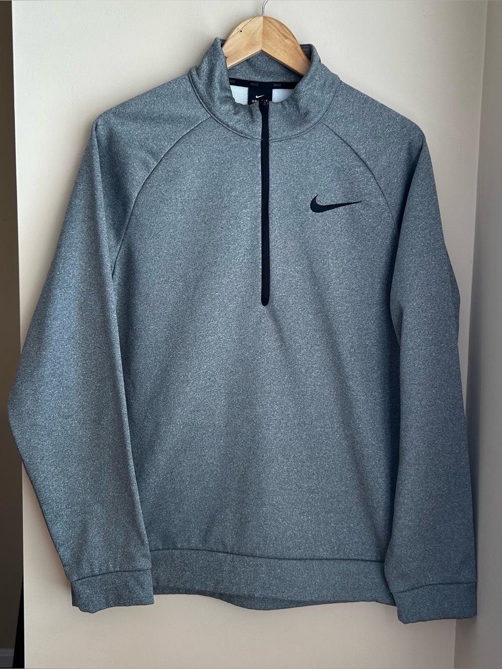 Nike Gray Half Zip-up Dri-Fit Hoodie Size Large